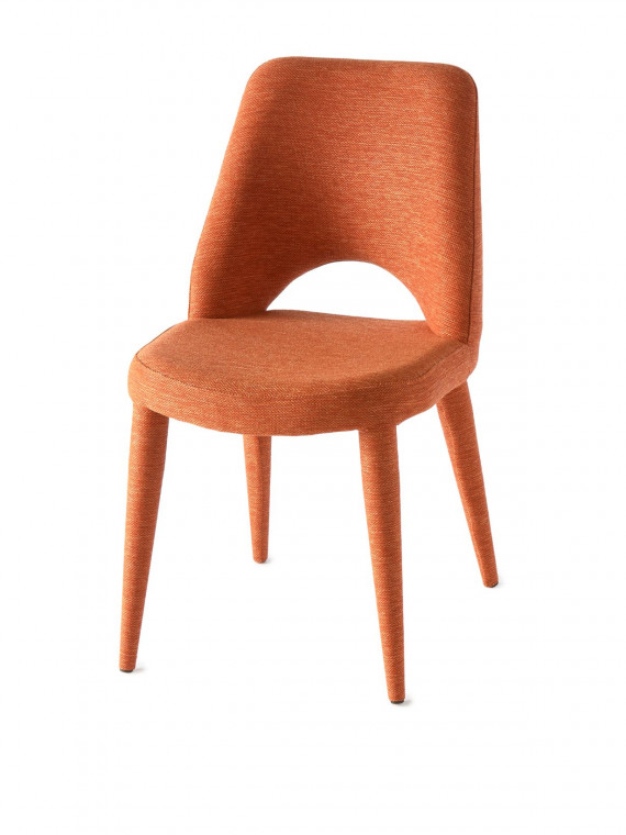 orange fabric table chair, Holy