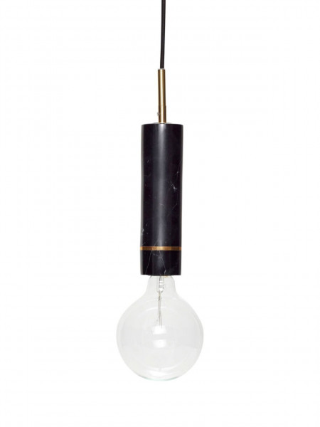 Hubsch Black marble and brass hanging lamp Knut