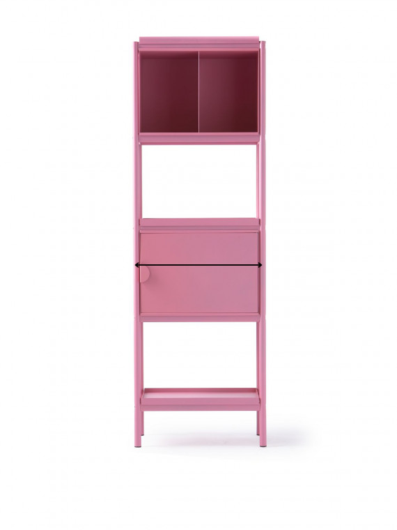 étagère rose  en métal, Toss Tall cabinet
