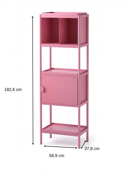 pink metal shelf, Toss Tall cabinet