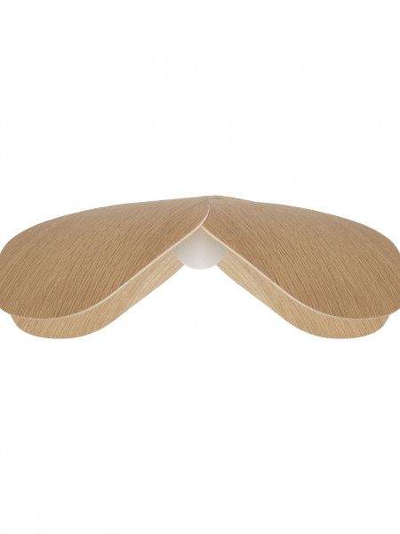 large lampshade in light oak , forget me not