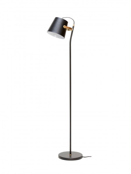 Hübsch Black and brass floor lamp, Architect