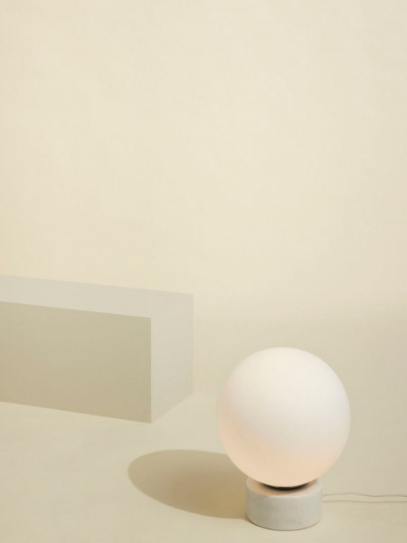 Hübsch Table lamp Sphere in glass and marble