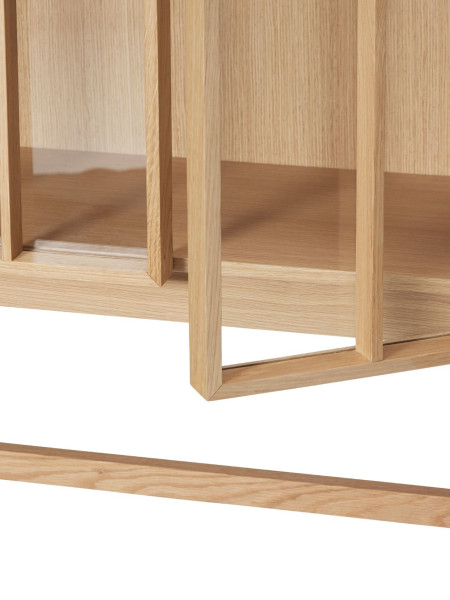 Hübsch, Natural and transparent tall chest of drawers, Shoji