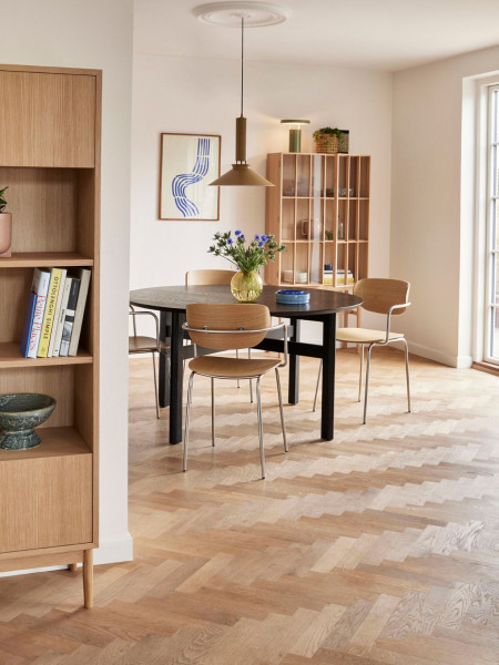 Hübsch, Natural and transparent tall chest of drawers, Shoji