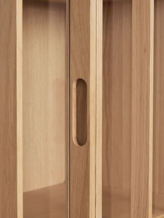 Hübsch, Natural and transparent tall chest of drawers, Shoji