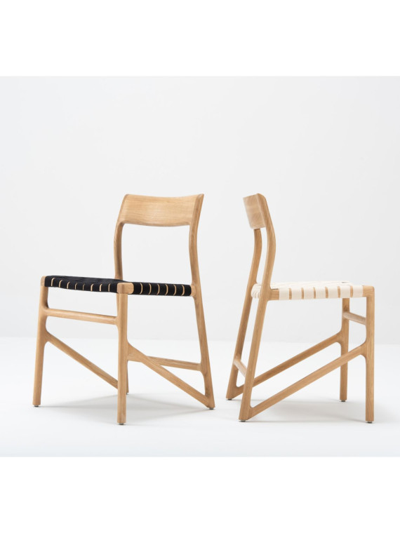 Chaise de table en bois de chêne massif, Faon