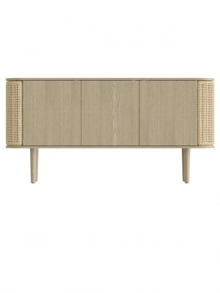 UMAGE - Oak and rattan cabinet, Treasures 3 doors - MBS Design