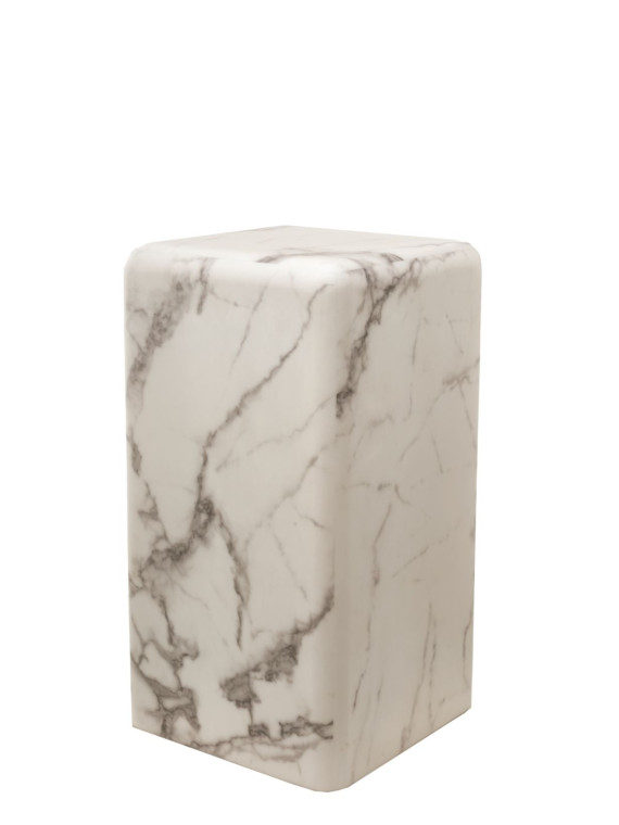 Marble Look Pillar white size S, Marble