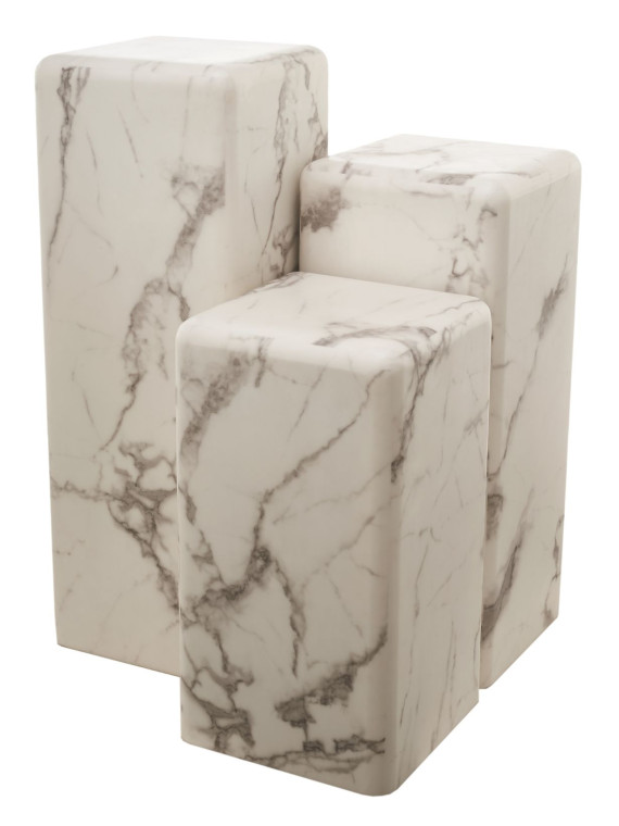 Pols Potten pilier en marbre blanc taille S Marble