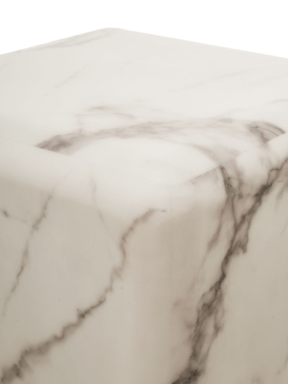 Pols potten pillar in white marble size M, Marble