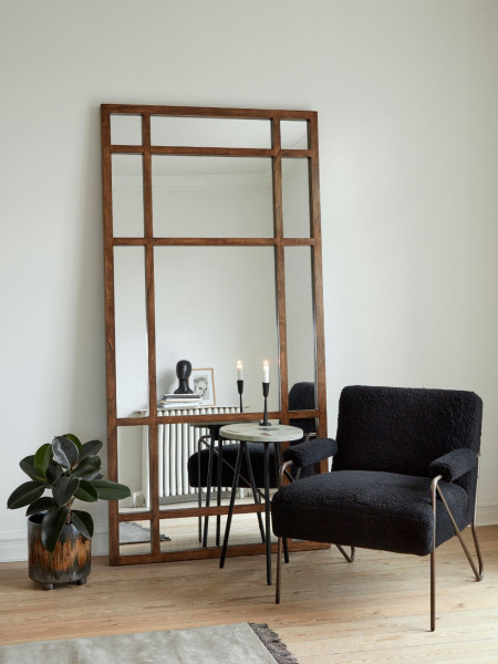 Nordal Stained birch wood wall mirror, Spirit