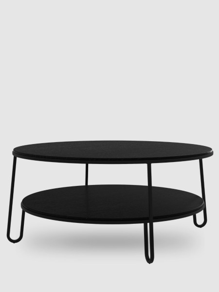 Eugénie Harto light oak and black metal coffee table Size S (70)