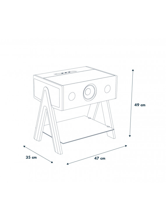 La boite concept, Enceinte noir haute-fidélité sans fil, Cube LW
