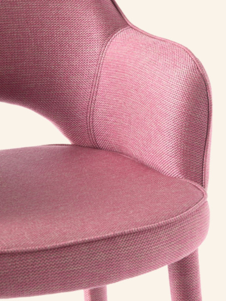 Chaise de bar en tissu rose avec accoudoir Berry Pols Potten