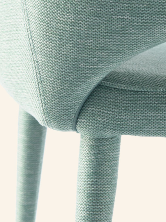 Chaise de bar en tissu vert avec accoudoir Berry Pols Potten