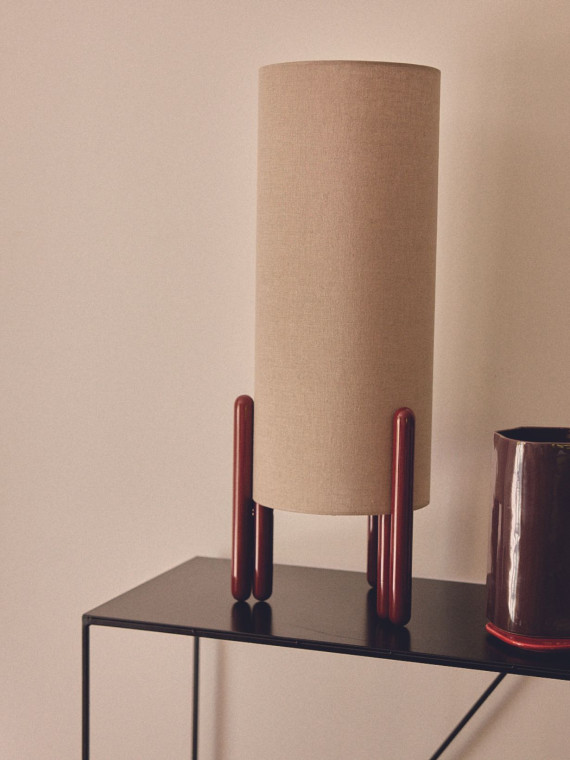Lamp in lacquered solid ash, Colette