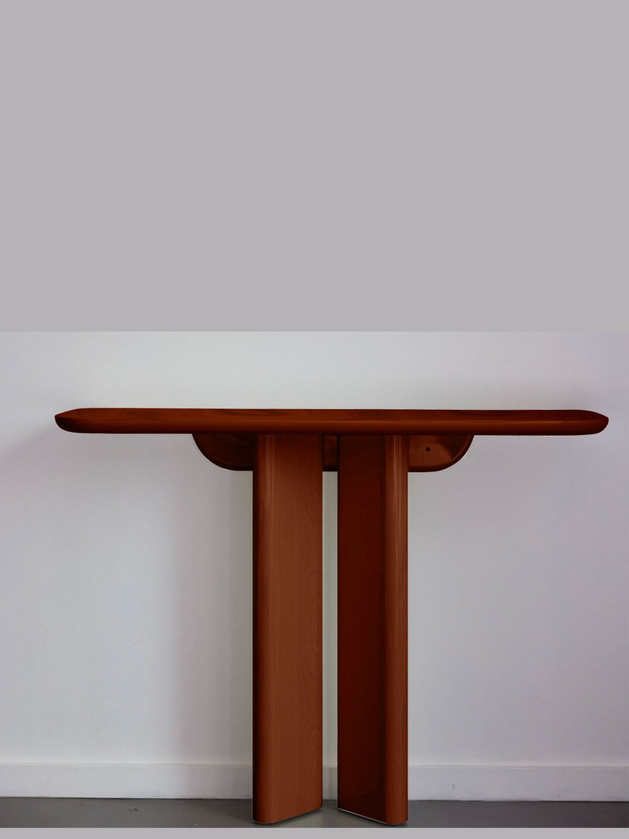 Varnished wood console, Lou