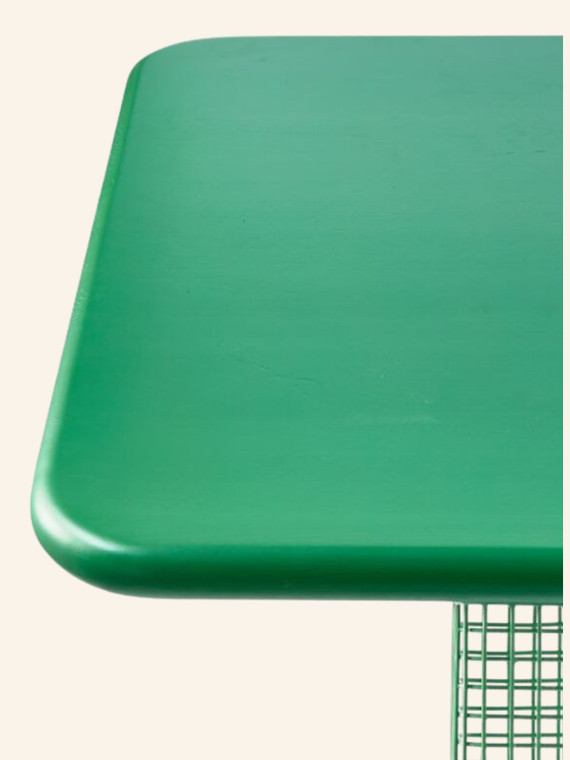 polspotten table recténgulaire chene laque stilts vert