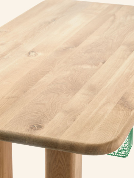 polspotten rectangular table natural varnish oak