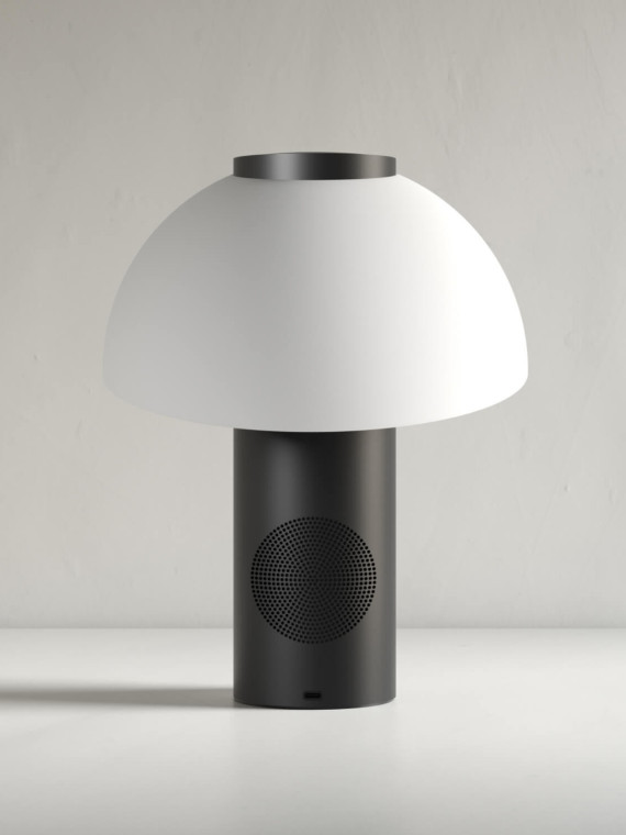 Lampe, Piccolo Speaker noir jaune fabrique