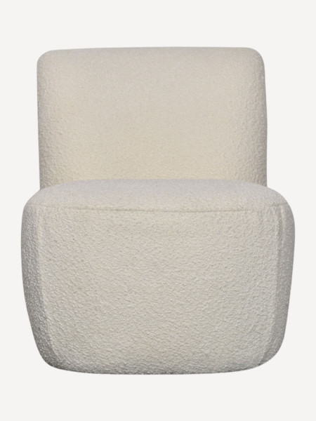 Opjet Fauteuil Eve en tissu bouclette blanc