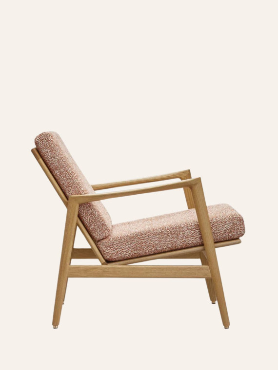 366 Concept Fauteuil Stefan chene clair tissu Braid Sierra