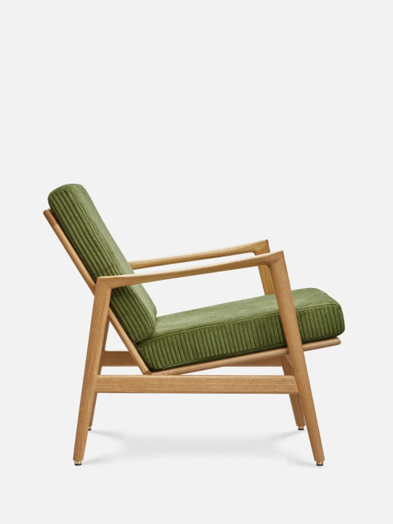 366 Concept Fauteuil Stefan chene clair tissu Corde