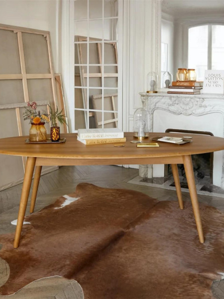 Table à manger en bois de frêne, Ellipse 366 concept