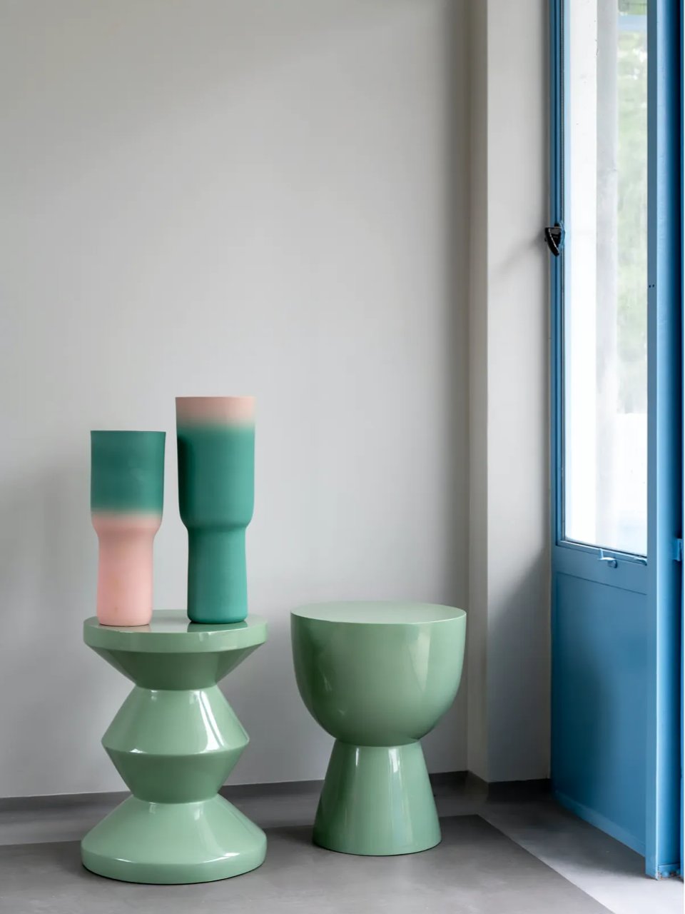 Pols Potten Tabouret zig zag vert olive