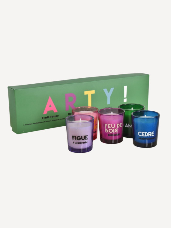 Set of 5 candles, Arty opjet
