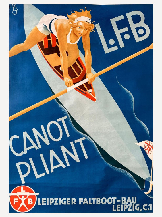 Lithographie Canot Pliant LFB H84xL60cm