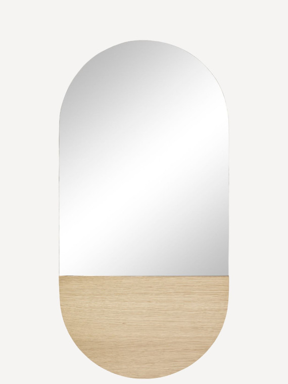 Hubsch- Oval crescent wall mirror