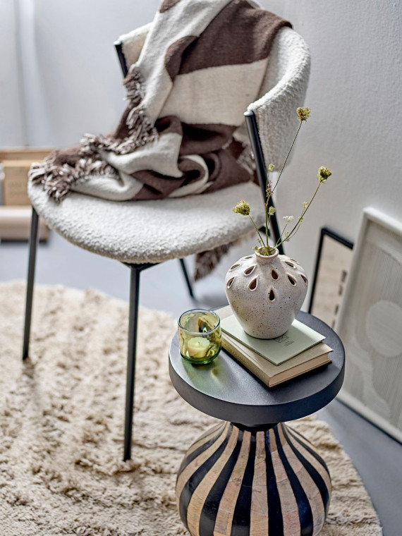 bloomingville chair fabric bouclé white marlo