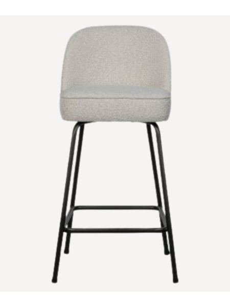 Be Pure Home Vogue bar stool in bouclette wool H65cm
