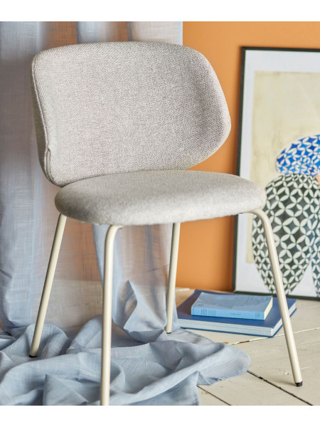 Bloomingville Ponte dining chair in grey fabric