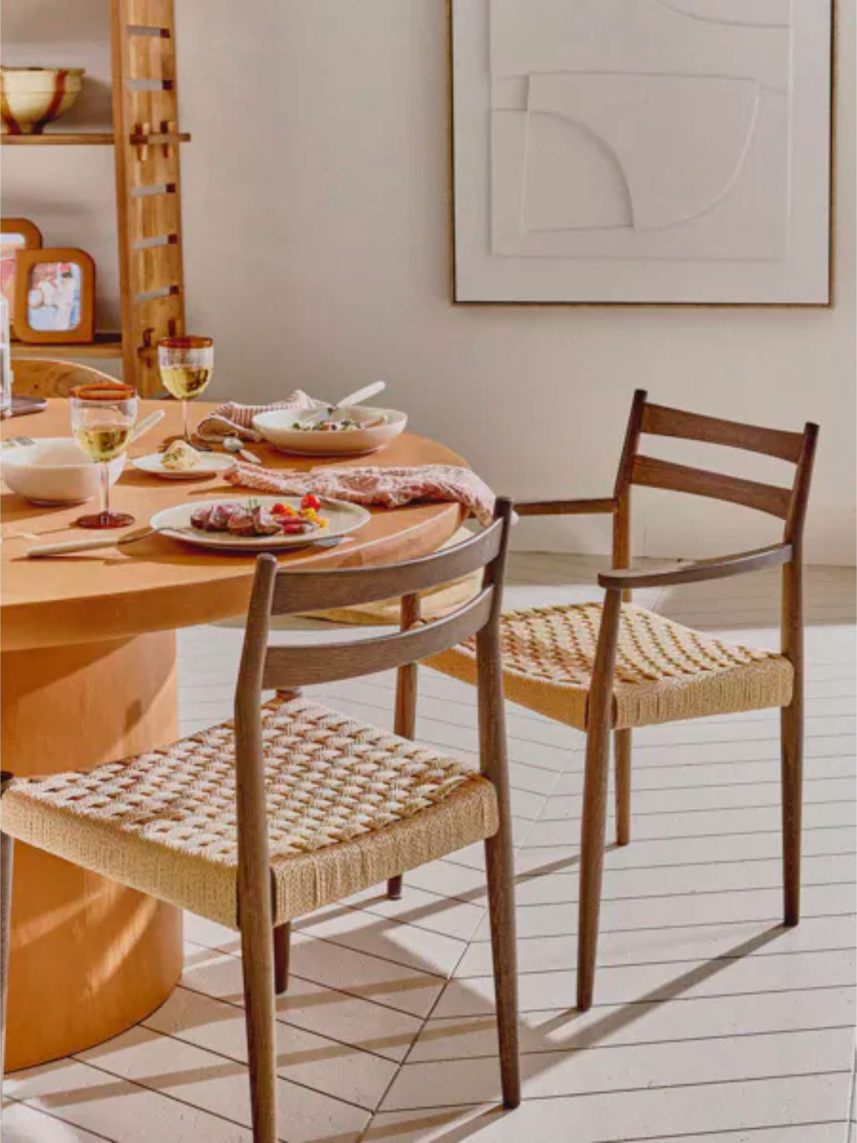 pomax chaise en bois de frene avec accoudoir minou