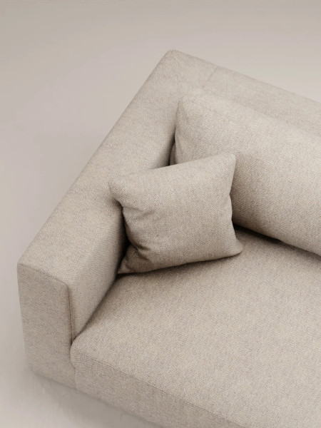 Beige fabric corner sofa, Bellechasse Light Panac