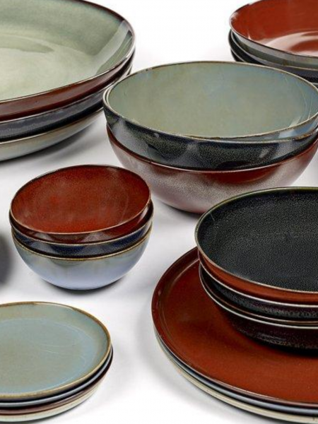 Stoneware soup plates x4, Terres de Rêves Serax