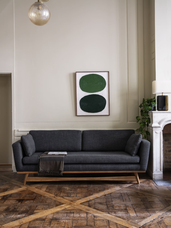 Red edition, Sofa in fabric or velvet, 210