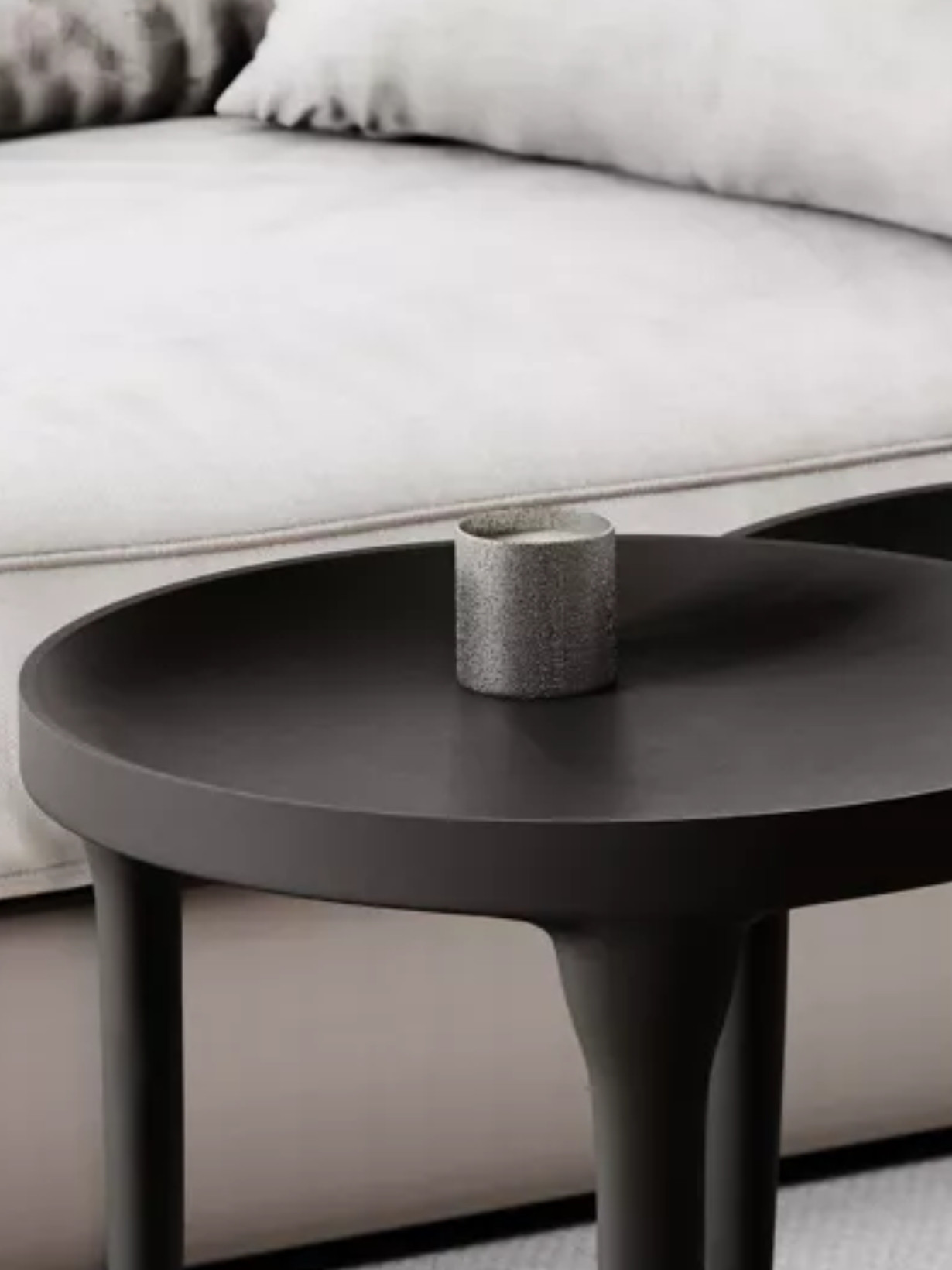 pomax- Aluminium coffee table DIA 49 x H 35 cm, TRIP