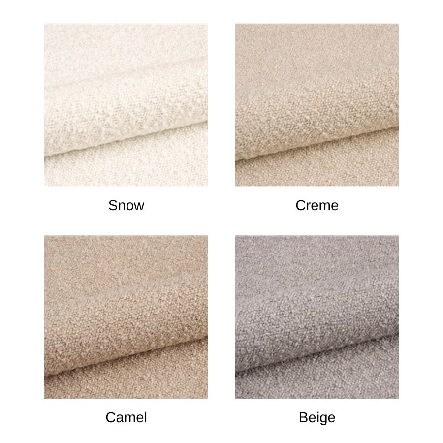 366 concept Boucle Fabric color snow creme camel beige