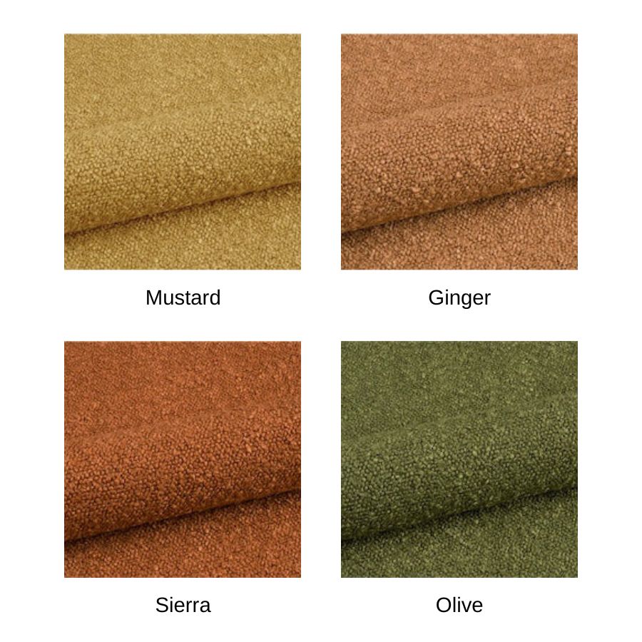 366 concept Boucle Fabric color mustard ginger sierra olive