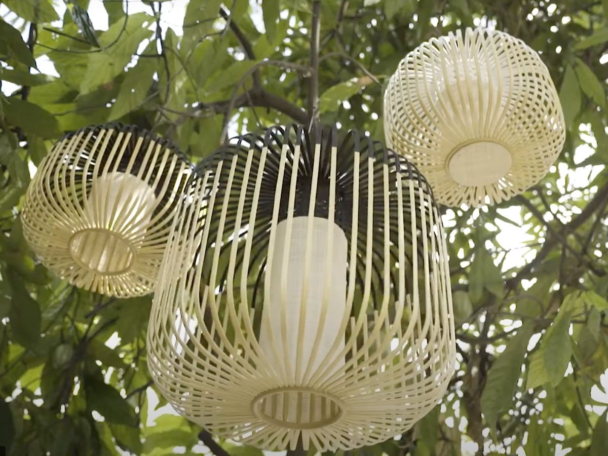 Forestier bambou pendant lamp craft philippine