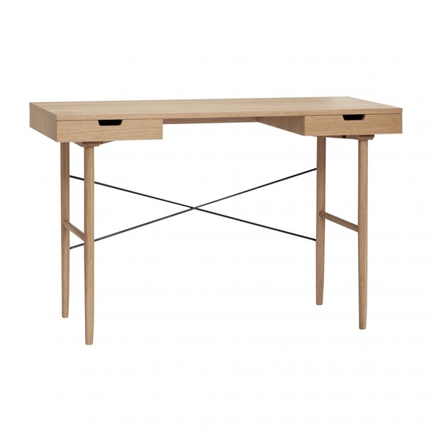 Desk Odense in oak wood - Dimensions : L 120 x P 55 x H 77 cm - Price : 670,00€