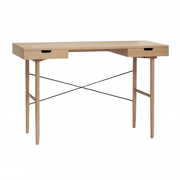 Bureau Odense en bois de chêne - Dimensions : L 120 x P 55 x H 77 cm - Prix : 670,00€