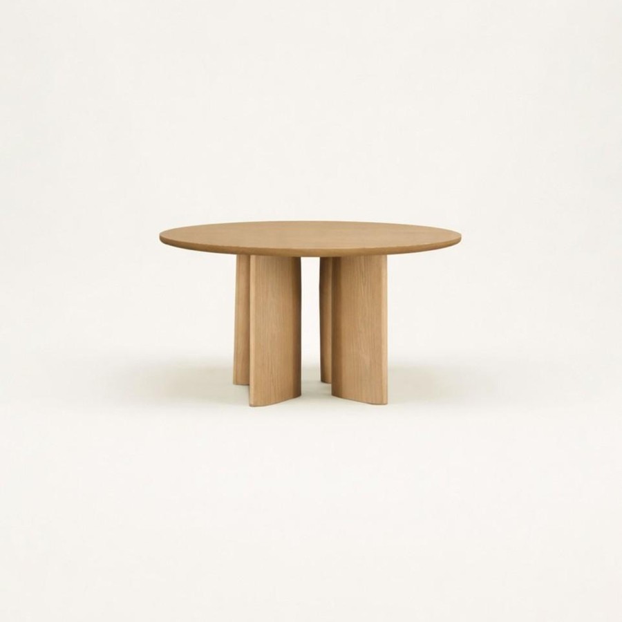 Table à manger ronde Joe Gabrielle Paris finition bois frêne naturel