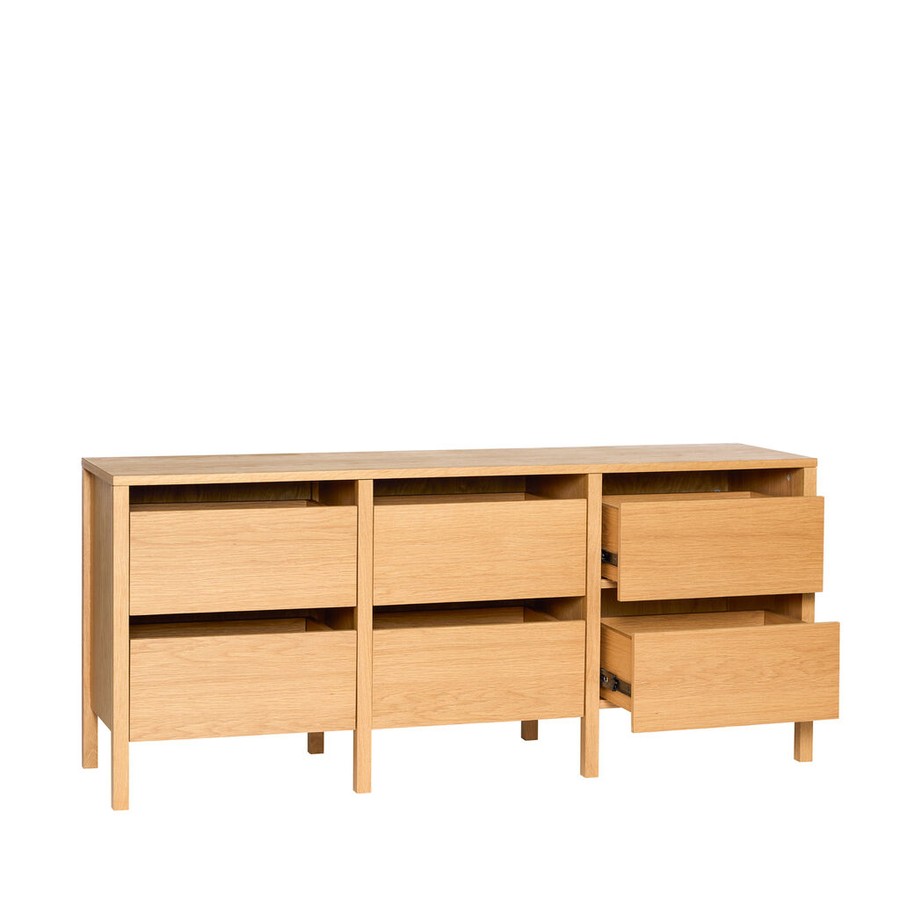 Hübsch Forma sideboard, open drawers showing storage space